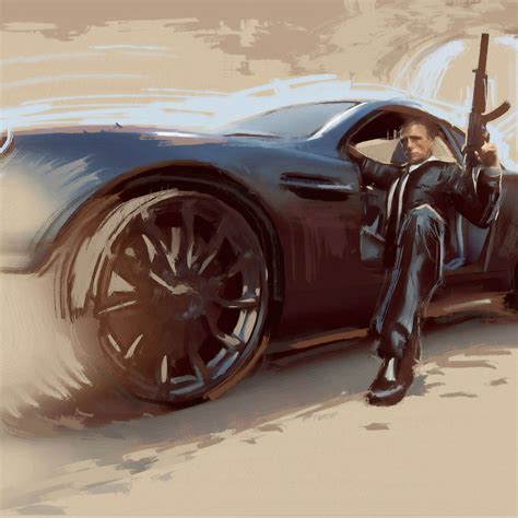 2048x2048 James Bond Car Art Ipad Air Hd 4k Wallpapers Images