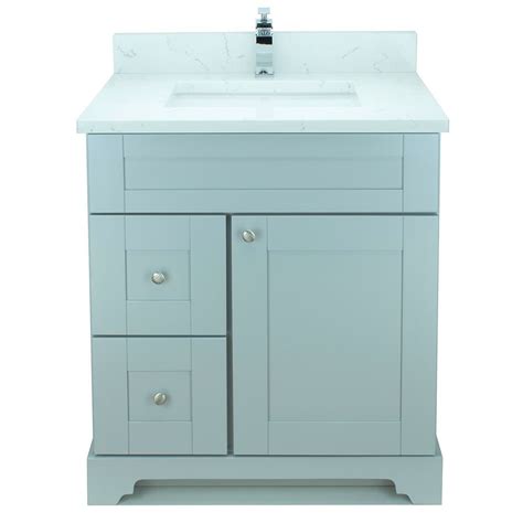 Rustic bathroom vanities come in several different styles so once you find one that you like, you will end this minimalist vanity features two metal tubs side by side on a metal base making it lightweight and the only downside about this vanity is that there is no drawer, so the antlers aren't handles. LUKX Bold Damian 24-inch Vanity in Grey Left Side Drawers ...
