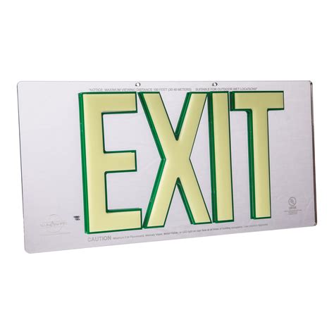 Mirrored Ul924 Emergency Exit Sign 100 Visibility 5 Fc Rated Energy