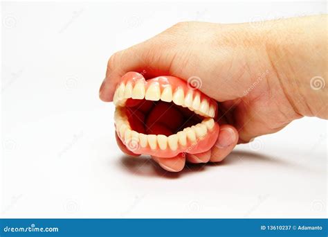 Smiling Complete Denture Stock Image Image Of Total 13610237