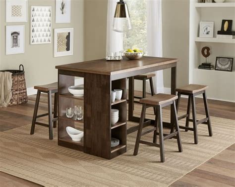 Kenny Walnut And Chocolate Counter Height Dining Table From Progressive Furniture Coleman