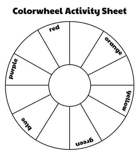 The Color Wheel Is Shown In Black And White With Words That Spell Out