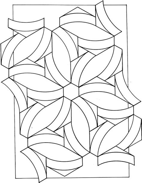 Geometric Shapes Cartoon Coloring Page