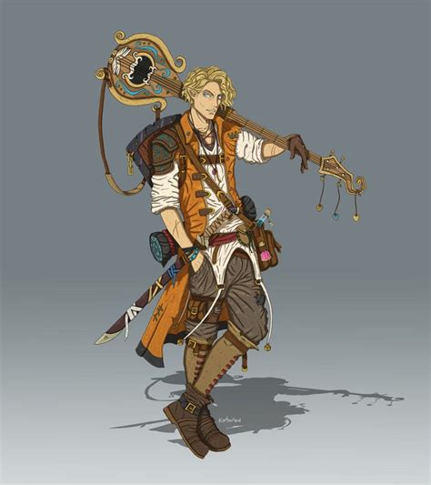 Halfelf Bard Character Art Character Design Fantasy Character Design