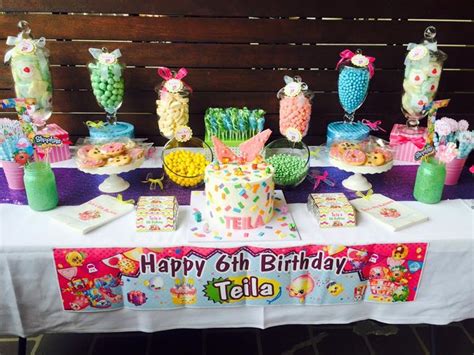 shopkins birthday party lolly candy buffet table shopkins birthday party shopkins birthday