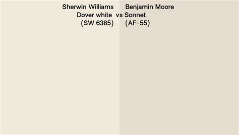 Sherwin Williams Dover White Sw 6385 Vs Benjamin Moore Sonnet Af 55