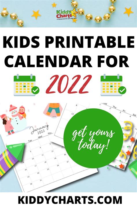 Printable Calendar 2022 For Kids