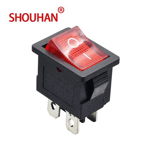 Rocker Switch Kcd P A V With Led Light Pin Two Position On
