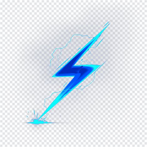 Blue Lightning Bolt Illustration Lightning Blu Ray Disc Thunder A