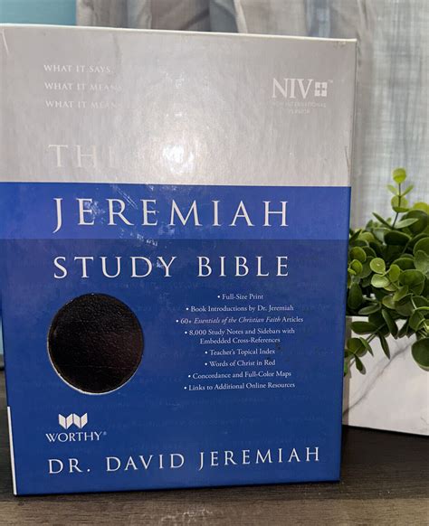 The Jeremiah Study Bible Niv Black Genuine Leather Wthumb Index