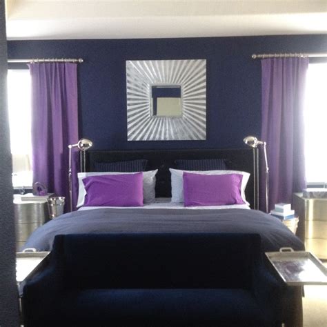 Grey and purple master bedroom. Purple and navy master bedroom | Purple master bedroom ...