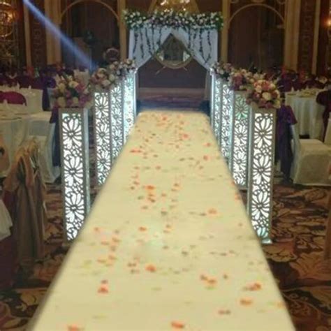 Luxury Wedding Carved Pillar Wedding Road Lead Stand Columns With Led