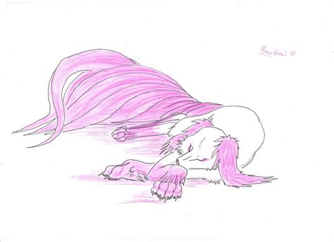 Sleeping Pink Wolf By Constant Wind On Deviantart