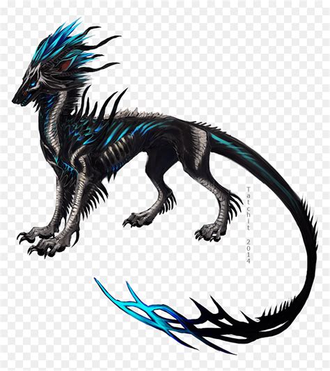 Drawn Wolfman Mythical Creature Dragon Wolf Hybrid Art Hd Png