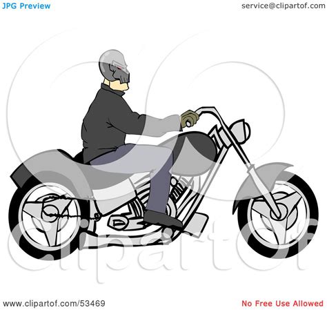Royalty Free Rf Clipart Illustration Of A Biker Wearing