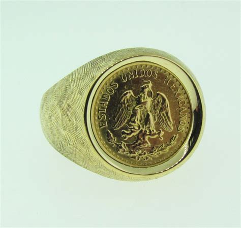 1945 Dos Pesos Gold Coin Ring