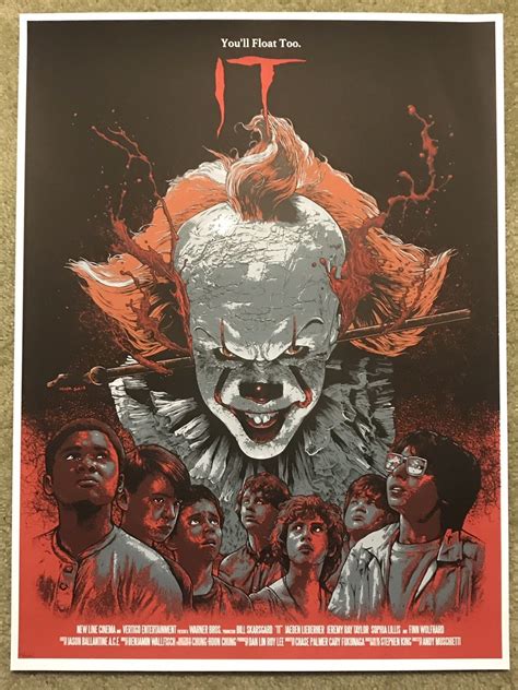 Stephen King It Pennywise Mark Richards Horror Movie Art Print Poster Mondo Rare Movie Art