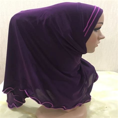 h916 latest muslim one piece pull on hijab islamic amira muslim scarf arabic headwrap women s