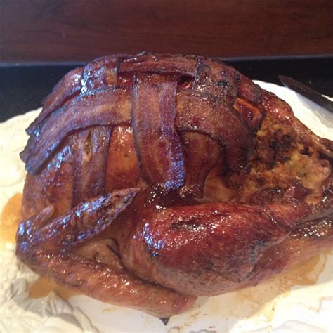 Maple Roasted Turkey With Sage Bacon And Cornbread Stuffing Charnopia