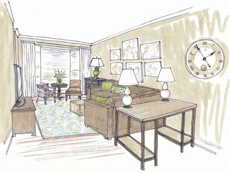 The Most Beautiful Living Room Architecture Sketch