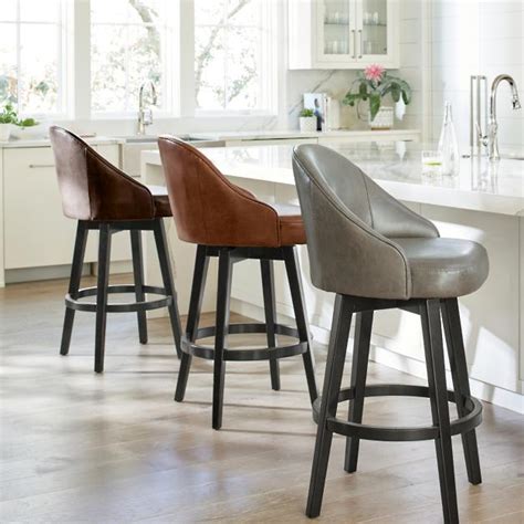 Kitchen Island Chairs With Comfortable Backs Manchester Swivel Bar