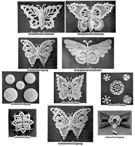 Victorian Irish Crochet Book Butterflies Lace Butterfly Etsy
