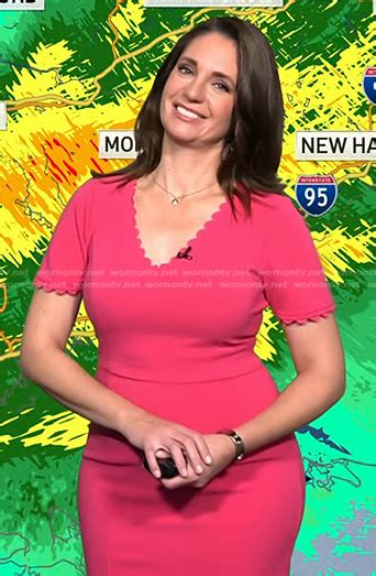 Wornontv Marias Pink Scalloped Trim Dress On Today Maria Larosa