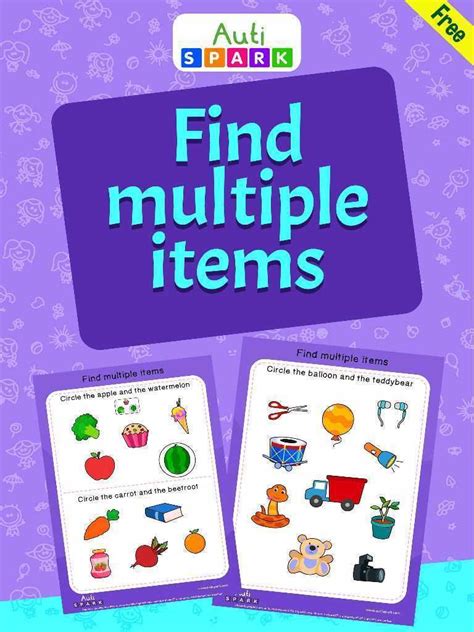 Match The Pictures 2 Matching Workbook Autispark Visual