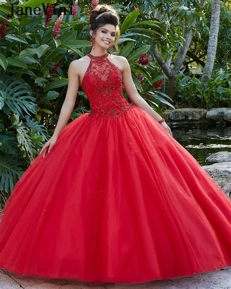 Elegante Vestido De Fiesta Para Quinceañera Rojo Largo Con Capa
