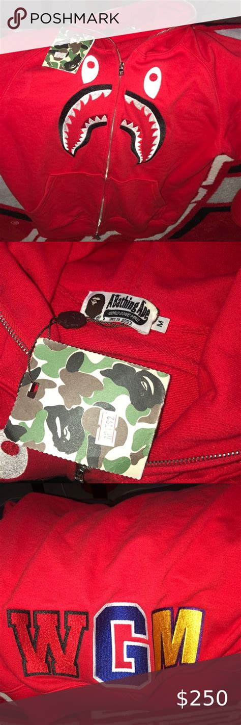 We accept returns up to 14 days after you receiving the item. red full zip bape hoodie price negotiable Bape Sweaters Zip Up