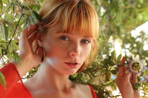 배경 화면 Marta Gromova 빨간 머리 MetArt 잡지 모델 러시아 여성 여자들 얼굴 핑크 립스틱
