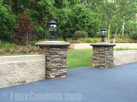 Faux Stone Columns Elegant Additions For Landscapes Beautiful