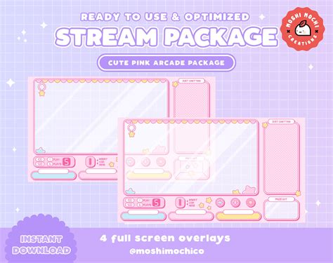 Twitch Cute Arcade Crane Machine Overlay Stream Package Etsy Canada