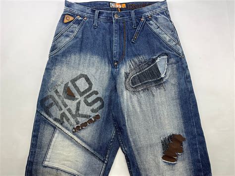 Akademiks Jeans Blue Vintage Baggy Pants 90s Hip Hop Etsy