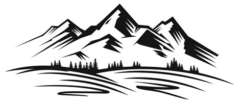 Mountain Landscape Scribble Sticker