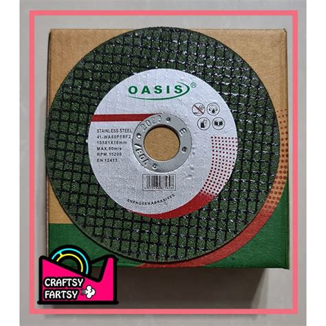 PER BOX GREEN Oasis Cutting Disc Superthin Green W Barcode And Expiry Date Shopee Philippines