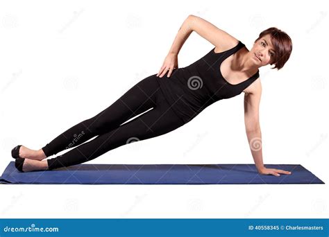 Pilates Side Plank Stock Image Image Of Activity Side 40558345