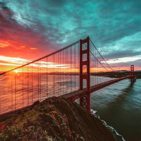Golden Gate Bridge Sunrise | Golden gate bridge, Golden gate, San francisco golden gate