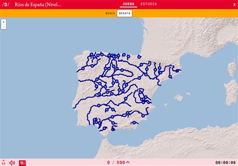 Mapa Para Jugar ¿dónde Está Ríos De España Nivel Difícil Mapas
