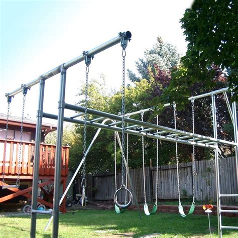 Lifetime Swing Set 90177 Monkey Bar Playground With Slide Primary