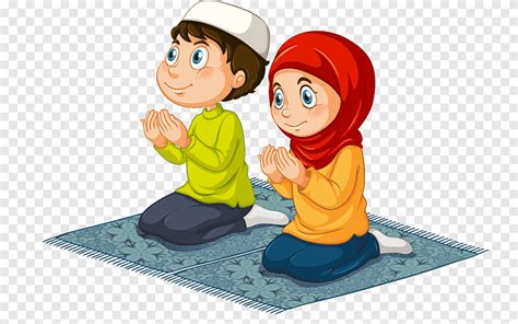 Gambar Kartun Orang Berdoa Islam