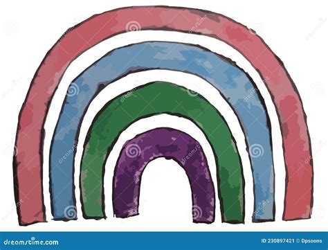 Hand Drawn Rainbow Stock Vector Illustration Of Colorful 230897421