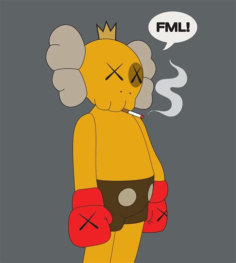 Pin By Pinner On Art Direction College Kaws Painting Kaws