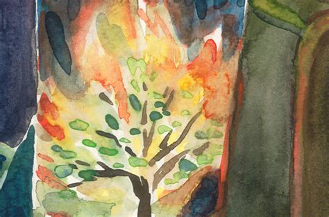 Burning Bushes Walkonwatercolors