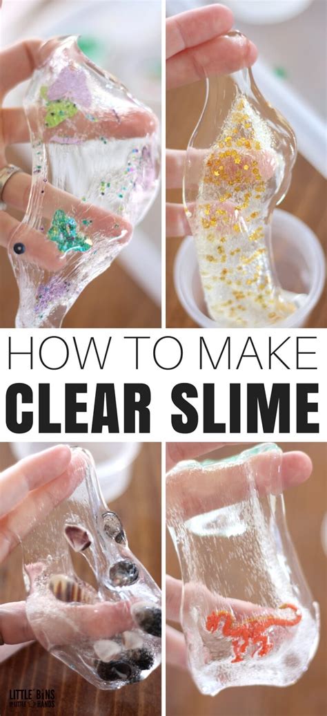 How To Make Clear Slime Little Bins For Little Hands