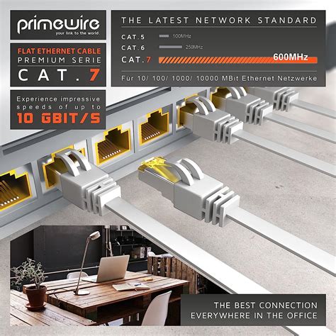 Primewire 20m Cat 7 Network Cable Flat Design Ethernet Cable