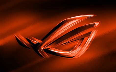 Unknown more wallpapers posted by dante3200. Download wallpapers 4k, RoG orange logo, orange blurred ...
