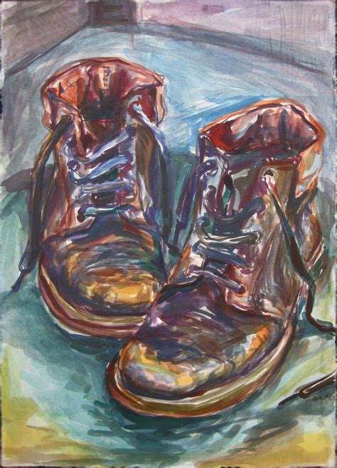 Shoes 1 2007 Gouache Painting By Marija Stojkovic Painting Gouache