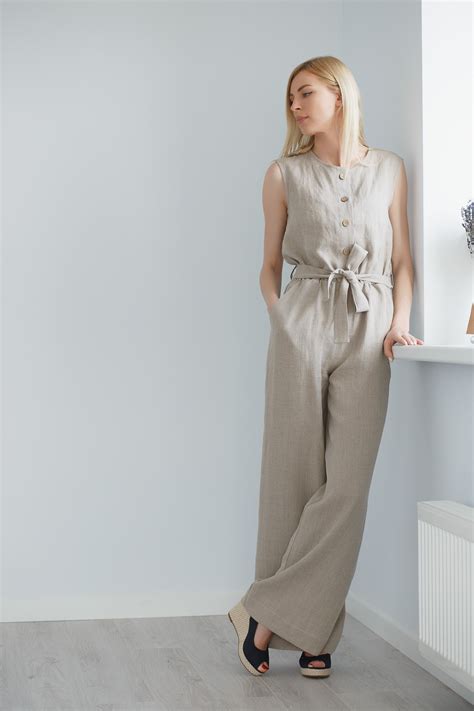 Elegant And Comfortable Linen Jumpsuit For Everyday Or Special
