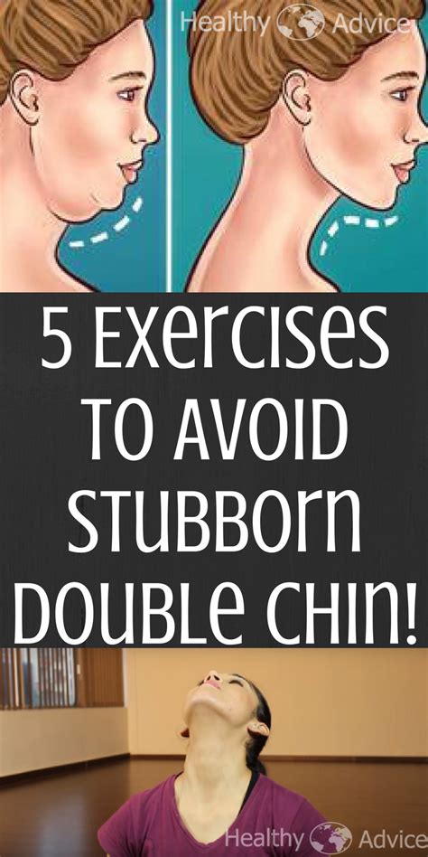 5 Exercises To Avoid Stubborn Double Chin Chin Exercises Double